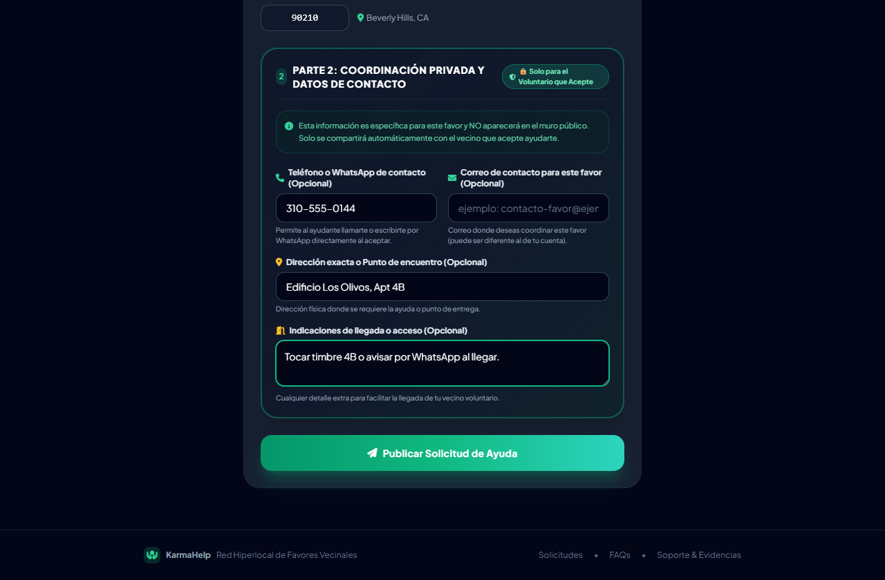 Formulario de Solicitud de Elena